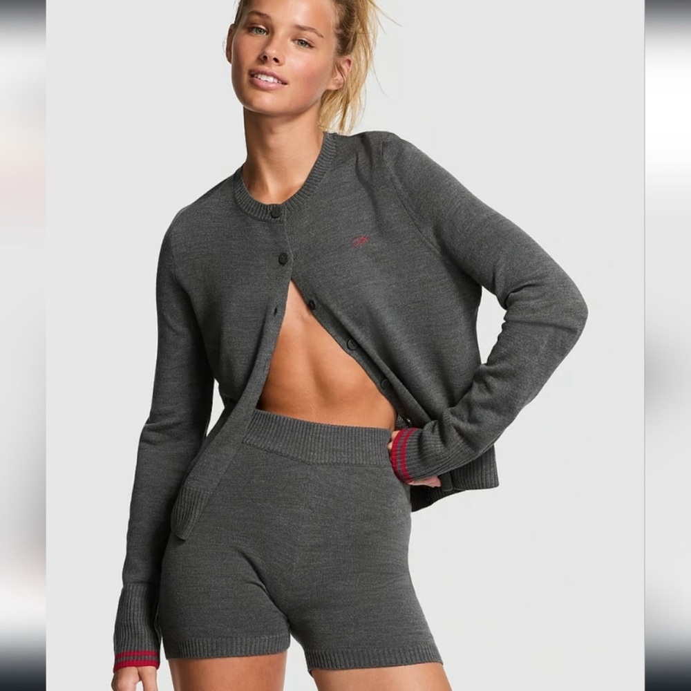 Frankie’s bikini and Victoria’s Secret Pink Gray 3 piece sweater set Size XS